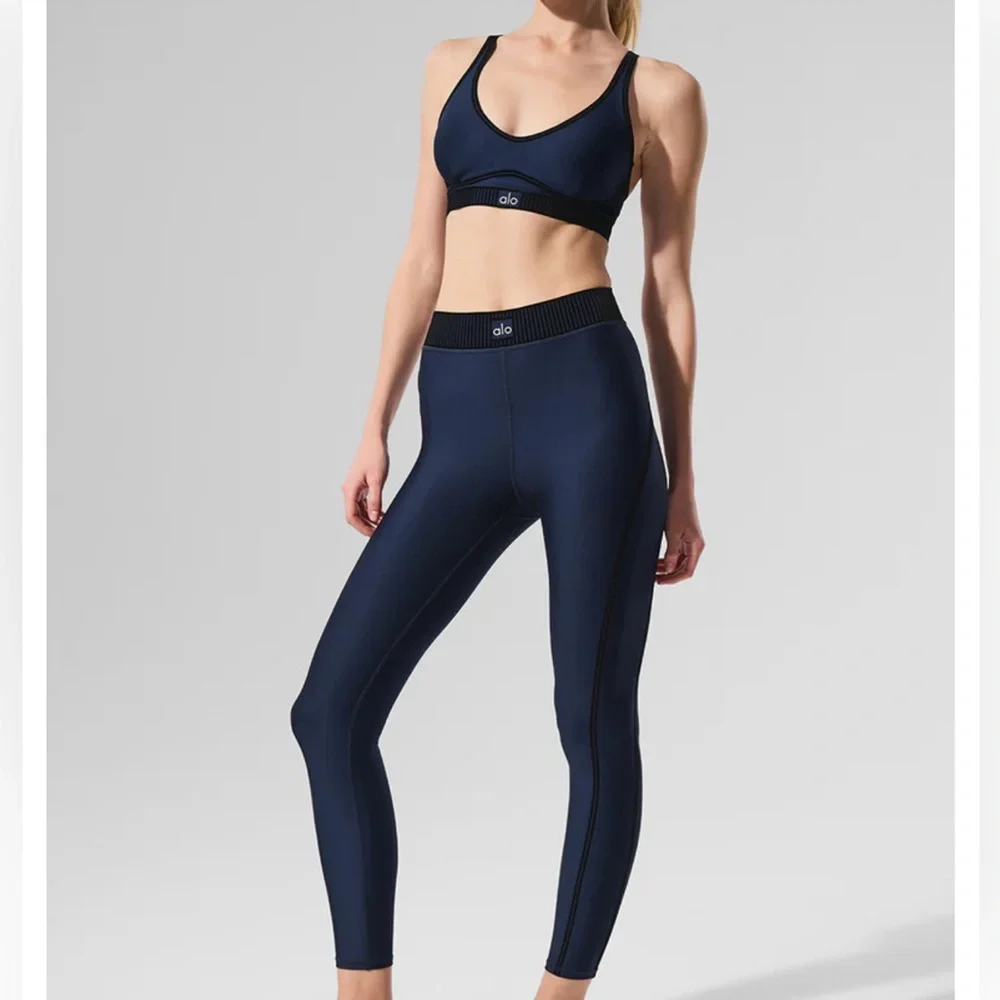 ALO Yoga Midnight Blue Activewear leggings